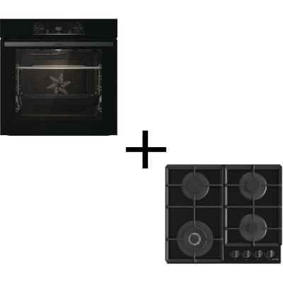 Комплект Gorenje (духовка електрична BO6735E05B + поверхня газова на склі GTW641EB), 743549, чорн (SET_BO6735E05B_GTW641EB) Комплект Gorenje (духовка електрична BO6735E05B + поверхня газова на склі GTW641EB), 743549, чорн (SET_BO6735E05B_GTW641EB)