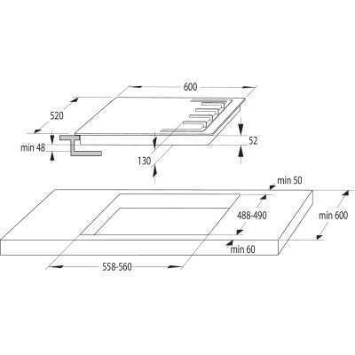 Комплект Gorenje (духовка електрична BO6737E02XK + варильна поверхня газова G642ABX), 743550, нерж. (SET_BO6737E02XK_G642ABX)