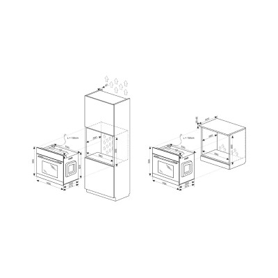 Комплект Hansa (духовка електрична + поверхня газова), чорний+нерж (FCGI69329) Комплект Hansa (духовка електрична + поверхня газова), чорний+нерж (FCGI69329)