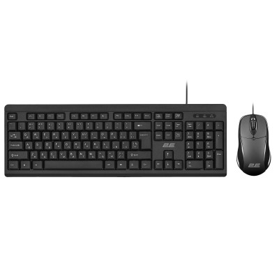 Комплект клавіатура та миша 2E MK401 USB-A, EN/UK, чорний (2E-MK401UB_UA) Комплект клавіатура та миша 2E MK401 USB-A, EN/UK, чорний (2E-MK401UB_UA)