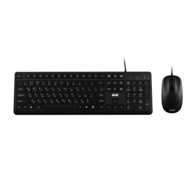 Комплект клавіатура та миша 2E MK405 USB-A, EN/UK, чорний (2E-MK405UBK_UA) Комплект клавіатура та миша 2E MK405 USB-A, EN/UK, чорний (2E-MK405UBK_UA)