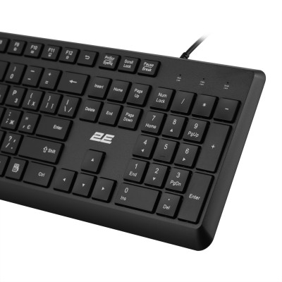 Комплект клавіатура та миша 2E MK405 USB-A, EN/UK, чорний (2E-MK405UBK_UA) Комплект клавіатура та миша 2E MK405 USB-A, EN/UK, чорний (2E-MK405UBK_UA)