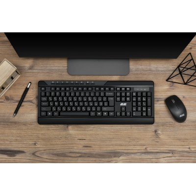 Комплект клавіатура та миша 2E MK410 WL, EN/UK/RU, чорний (2E-MK410MWB) Комплект клавіатура та миша 2E MK410 WL, EN/UK/RU, чорний (2E-MK410MWB)