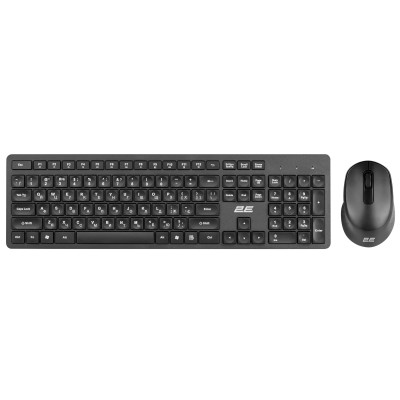 Комплект клавіатура та миша 2E MK420 WL, EN/UK, чорний (2E-MK420WB_UA) Комплект клавіатура та миша 2E MK420 WL, EN/UK, чорний (2E-MK420WB_UA)