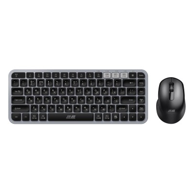 Комплект клавіатура та миша 2E MK430 WL/BT, EN/UK, сіро-чорний (2E-MK430WBGR_UA) Комплект клавіатура та миша 2E MK430 WL/BT, EN/UK, сіро-чорний (2E-MK430WBGR_UA)
