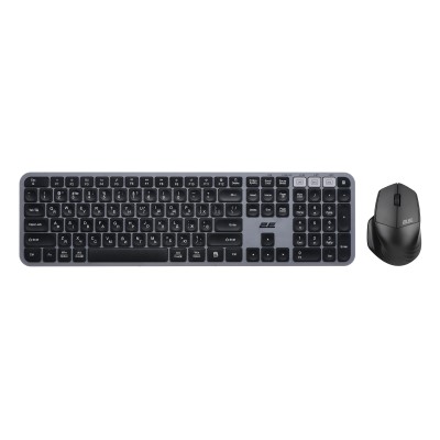 Комплект клавіатура та миша 2E MK440 WL/BT, EN/UK, сіро-чорний (2E-MK440WBGR_UA) Комплект клавіатура та миша 2E MK440 WL/BT, EN/UK, сіро-чорний (2E-MK440WBGR_UA)