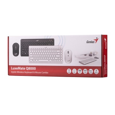 Комплект клавіатура та миша Genius LuxeMate Q-8000, WL, EN/UKR, чорний (31340013414) Комплект клавіатура та миша Genius LuxeMate Q-8000, WL, EN/UKR, чорний (31340013414)