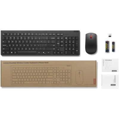 Комплект клавіатура та миша Lenovo Essential Wireless Keyboard and Mouse Combo Gen2 Ukraine (4X31N50709) Комплект клавіатура та миша Lenovo Essential Wireless Keyboard and Mouse Combo Gen2 Ukraine (4X31N50709)