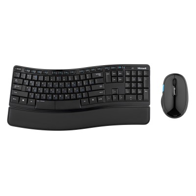 Комплект клавіатура та миша Microsoft Comfort Desktop Sculp WL, EN/UK/RU, чорний (L3V-00017) Комплект клавіатура та миша Microsoft Comfort Desktop Sculp WL, EN/UK/RU, чорний (L3V-00017)