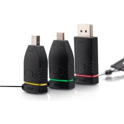 Комплект перехідників retractable C2G Adapter Ring HDMI > mini Display Port, Display Port, USB-C (CG84269) Комплект перехідників retractable C2G Adapter Ring HDMI > mini Display Port, Display Port, USB-C (CG84269)