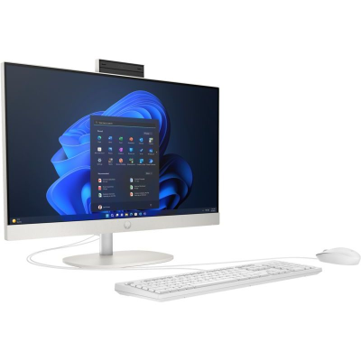 Комп'ютер персональний моноблок HP 240-G10 23.8" FHD IPS AG, Intel i3-N300, 8GB, F512GB, UMA, WiFi, кл+м, 3р, DOS, білий (8T2Z6E
