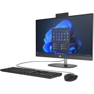 Комп'ютер персональний моноблок HP 240-G10 23.8" FHD IPS AG, Intel i3-N300, 8GB, F512GB, UMA, WiFi, кл+м, 3р, Win11P, чорний (88