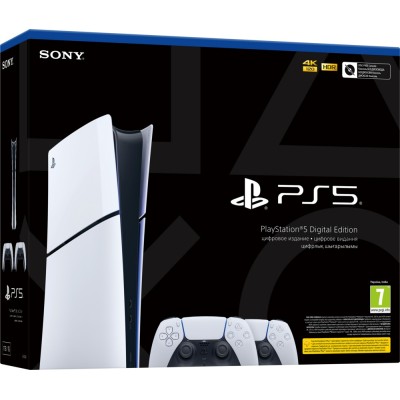 Консоль Sony PlayStation 5 Slim Digital Edition 1TB (2 геймпади Dualsense) (UA) Консоль Sony PlayStation 5 Slim Digital Edition 1TB (2 геймпади Dualsense) (UA)