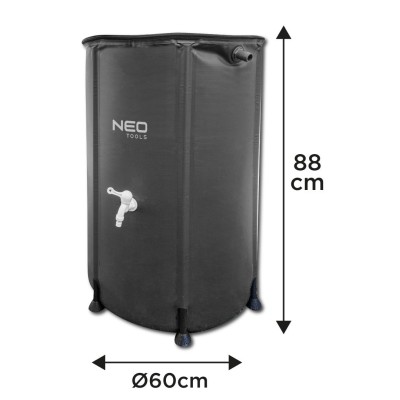 Контейнер для води Neo Tools, складаний, 250л, ПВХ, стійкість до УФ, 3/4", 60х88см Контейнер для води Neo Tools, складаний, 250л, ПВХ, стійкість до УФ, 3/4", 60х88см