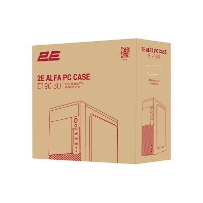 Корпус 2E Alfa E190-3U без БЖ 2xUSB3.0, 1xUSB2.0, VGA 320мм, ATX, чорний (2E-E190-3U) Корпус 2E Alfa E190-3U без БЖ 2xUSB3.0, 1xUSB2.0, VGA 320мм, ATX, чорний (2E-E190-3U)