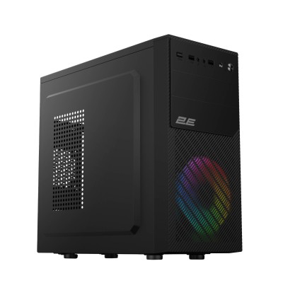Корпус 2E Basis RD850 без БЖ 1xUSB3.0, 2xUSB2.0, 1x120мм ARGB, VGA 290мм, Metal Side Panel, mATX, чорний (2E-RD850) Корпус 2E Basis RD850 без БЖ 1xUSB3.0, 2xUSB2.0, 1x120мм ARGB, VGA 290мм, Metal Side Panel, mATX, чорний (2E-RD850)