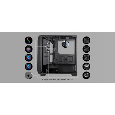 Корпус SilverStone Fara FA312Z-BG без БЖ, 2xUSB3.0, 2x140мм, ARGB VGA 365мм, LCS ready, TG Side Panel, mATX, чорний (SST-FA312Z- Корпус SilverStone Fara FA312Z-BG без БЖ, 2xUSB3.0, 2x140мм, ARGB VGA 365мм, LCS ready, TG Side Panel, mATX, чорний (SST-FA312Z-