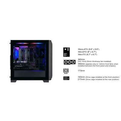 Корпус SilverStone Fara FA312Z-BG без БЖ, 2xUSB3.0, 2x140мм, ARGB VGA 365мм, LCS ready, TG Side Panel, mATX, чорний (SST-FA312Z- Корпус SilverStone Fara FA312Z-BG без БЖ, 2xUSB3.0, 2x140мм, ARGB VGA 365мм, LCS ready, TG Side Panel, mATX, чорний (SST-FA312Z-