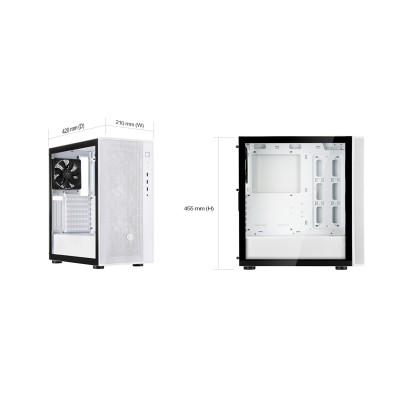Корпус SilverStone Fara FAR1W-G-V2 без БЖ, 2xUSB3.0, 1xUSB2.0, 1x120мм, VGA 340мм, LCS ready, TG Side Panel, ATX, білий (SST-FAR Корпус SilverStone Fara FAR1W-G-V2 без БЖ, 2xUSB3.0, 1xUSB2.0, 1x120мм, VGA 340мм, LCS ready, TG Side Panel, ATX, білий (SST-FAR