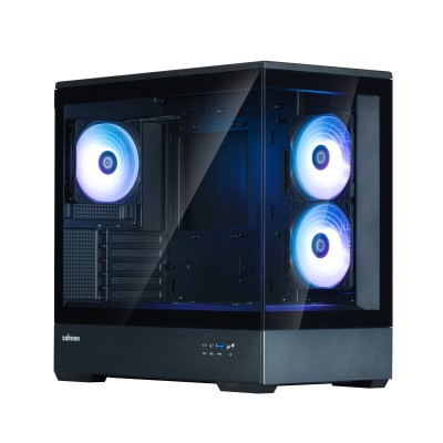 Корпус Zalman P30 Black V2, без БЖ, 1xUSB3.0, 1хUSB Type-C, 3x120мм ARGB, TG Front/Side Panel, mATX, чорний (P30BLACKV2) Корпус Zalman P30 Black V2, без БЖ, 1xUSB3.0, 1хUSB Type-C, 3x120мм ARGB, TG Front/Side Panel, mATX, чорний (P30BLACKV2)