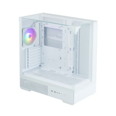 Корпус Zalman P40 Prism без БЖ, 2xUSB3.0, 1xUSBType-C, 1x120мм ARGB, VGA 420мм, LCS ready, TG 3x Panels, ATX, білий (P40PRISMWHI Корпус Zalman P40 Prism без БЖ, 2xUSB3.0, 1xUSBType-C, 1x120мм ARGB, VGA 420мм, LCS ready, TG 3x Panels, ATX, білий (P40PRISMWHI