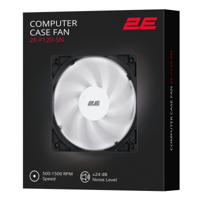 Корпусний вентилятор 2E F120-SN, 120мм, 500-1500rpm, 4pin 24dBa, чорний Корпусний вентилятор 2E F120-SN, 120мм, 500-1500rpm, 4pin 24dBa, чорний