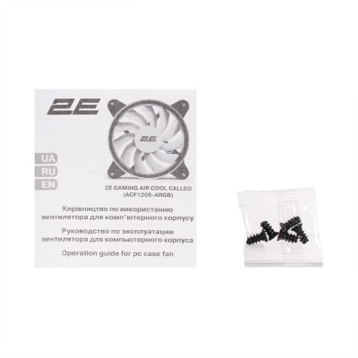 Корпусний вентилятор 2E GAMING Air Cool ACF1206-ARGB, 120мм, 1200rpm, 6pin, 25dBa, чорний Корпусний вентилятор 2E GAMING Air Cool ACF1206-ARGB, 120мм, 1200rpm, 6pin, 25dBa, чорний
