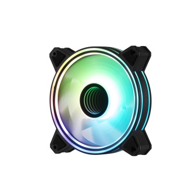 Корпусний вентилятор 2E GAMING Air Cool Infinity M ACF120IMW-ARGB, 120мм, 1200rpm, 3pin, 3pin +5VARGB, 22dBa, чорний Корпусний вентилятор 2E GAMING Air Cool Infinity M ACF120IMW-ARGB, 120мм, 1200rpm, 3pin, 3pin +5VARGB, 22dBa, чорний