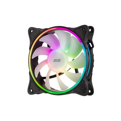 Корпусний вентилятор 2E GAMING F120OI-ARGB, 120мм, 1200rpm, 3pin, 3pin +5VARGB, 25.3dBa, чорний Корпусний вентилятор 2E GAMING F120OI-ARGB, 120мм, 1200rpm, 3pin, 3pin +5VARGB, 25.3dBa, чорний