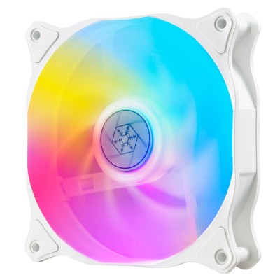 Корпусний вентилятор SilverStone Air Blazer 120RW-ARGB, 120мм, 600-2200rpm, 4pin PWM, 3pin +5VARGB, 7.4-35.6dBa, білий Корпусний вентилятор SilverStone Air Blazer 120RW-ARGB, 120мм, 600-2200rpm, 4pin PWM, 3pin +5VARGB, 7.4-35.6dBa, білий