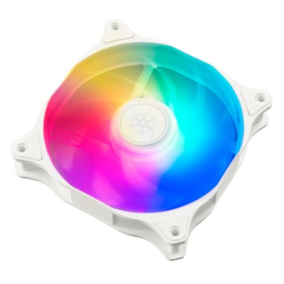 Корпусний вентилятор SilverStone Air Blazer 120RW-ARGB, 120мм, 600-2200rpm, 4pin PWM, 3pin +5VARGB, 7.4-35.6dBa, білий Корпусний вентилятор SilverStone Air Blazer 120RW-ARGB, 120мм, 600-2200rpm, 4pin PWM, 3pin +5VARGB, 7.4-35.6dBa, білий