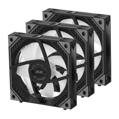 Корпусні вентилятори 2E GAMING Air Cool Magic Mirror ACF120MB-ARGB, 3x120мм, 2000rpm, 4pin PWM +5VARGB, 20.5dBa, чорний Корпусні вентилятори 2E GAMING Air Cool Magic Mirror ACF120MB-ARGB, 3x120мм, 2000rpm, 4pin PWM +5VARGB, 20.5dBa, чорний