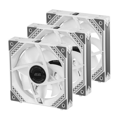 Корпусні вентилятори 2E GAMING Air Cool Magic Mirror ACF120MW-ARGB, 3x120мм, 2000rpm, 4pin PWM +5VARGB, 20.5dBa, білий Корпусні вентилятори 2E GAMING Air Cool Magic Mirror ACF120MW-ARGB, 3x120мм, 2000rpm, 4pin PWM +5VARGB, 20.5dBa, білий