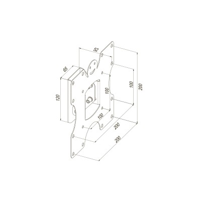 Кріплення ТВ з кутом нахилу KSL WMB-4021N 19-43" Кріплення ТВ з кутом нахилу KSL WMB-4021N 19-43"