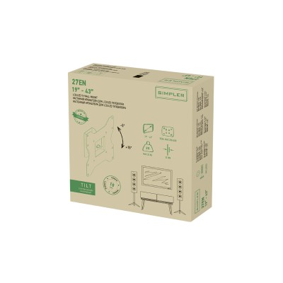 Кріплення ТВ з кутом нахилу Simpler 27EN 19-43" Кріплення ТВ з кутом нахилу Simpler 27EN 19-43"