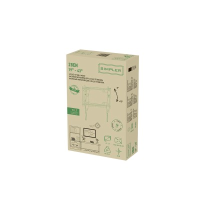 Кріплення ТВ з кутом нахилу Simpler 28EN 19-43" Кріплення ТВ з кутом нахилу Simpler 28EN 19-43"