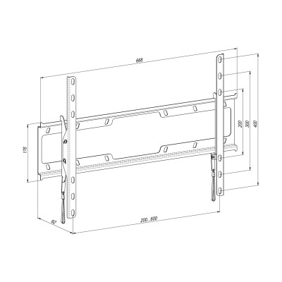 Кріплення ТВ з кутом нахилу Simpler 68EN 40-80" Кріплення ТВ з кутом нахилу Simpler 68EN 40-80"