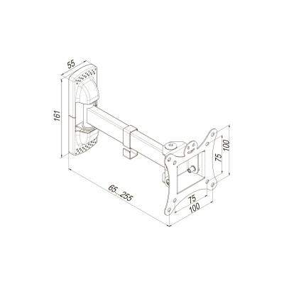 Кріплення ТВ поворотне KSL WMO-3013T 13-28" Кріплення ТВ поворотне KSL WMO-3013T 13-28"