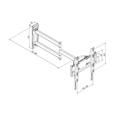 Кріплення ТВ поворотне Simpler 28ET 19-43" Кріплення ТВ поворотне Simpler 28ET 19-43"