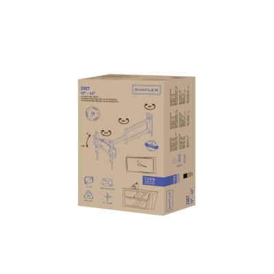 Кріплення ТВ поворотне Simpler 28ET 19-43" Кріплення ТВ поворотне Simpler 28ET 19-43"