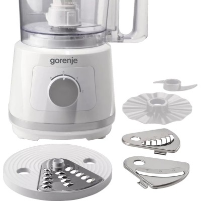 Кухонна машина Gorenje 800Вт, чаша-пластик, корпус-метал/пластик, насадок-5, білий (SB801W) Кухонна машина Gorenje 800Вт, чаша-пластик, корпус-метал/пластик, насадок-5, білий (SB801W)