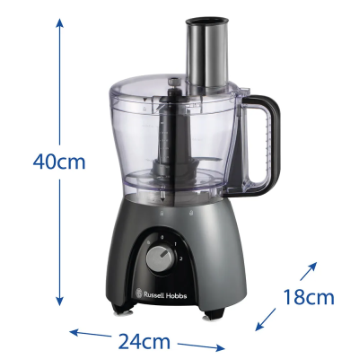 Кухонна машина Russell Hobbs Desire Matte Charcoal, 600Вт, чаша-пластик, корпус-пластик, насадок-4, чорний (27111-56) Кухонна машина Russell Hobbs Desire Matte Charcoal, 600Вт, чаша-пластик, корпус-пластик, насадок-4, чорний (27111-56)