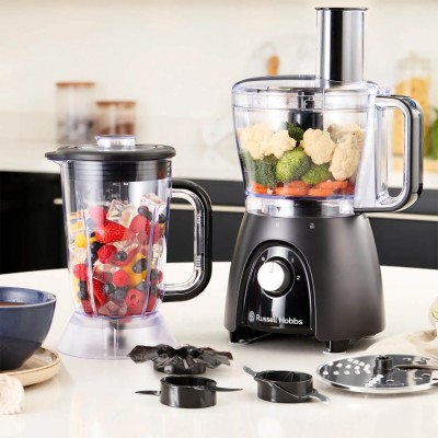 Кухонна машина Russell Hobbs Desire Matte Charcoal, 600Вт, чаша-пластик, корпус-пластик, насадок-4, чорний (27111-56) Кухонна машина Russell Hobbs Desire Matte Charcoal, 600Вт, чаша-пластик, корпус-пластик, насадок-4, чорний (27111-56)