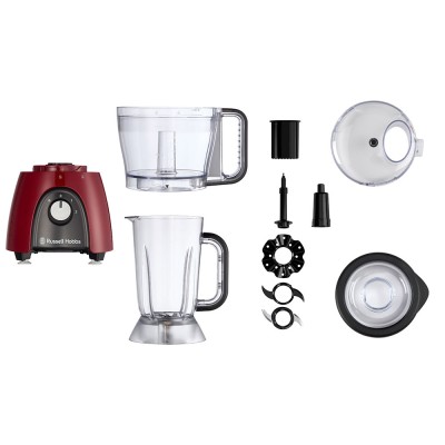 Кухонна машина Russell Hobbs Desire Red, 600Вт, чаша-пластик, корпус-пластик, насадок-4, червоний (27110-56)