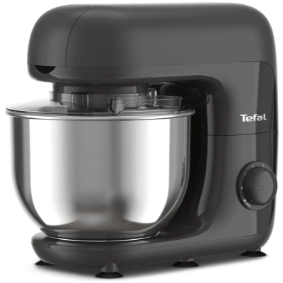 Кухонна машина Tefal Bake Essential 800Вт, чаша-метал, корпус-метал/пластик, насадок-4, чорний (QB161H38) Кухонна машина Tefal Bake Essential 800Вт, чаша-метал, корпус-метал/пластик, насадок-4, чорний (QB161H38)