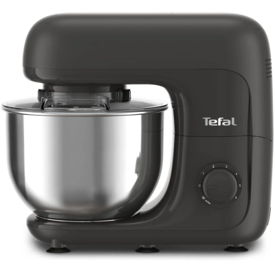 Кухонна машина Tefal Bake Essential 800Вт, чаша-метал, корпус-метал/пластик, насадок-4, чорний (QB161H38) Кухонна машина Tefal Bake Essential 800Вт, чаша-метал, корпус-метал/пластик, насадок-4, чорний (QB161H38)