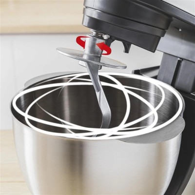 Кухонна машина Tefal Bake Essential 800Вт, чаша-метал, корпус-метал/пластик, насадок-4, чорний (QB161H38) Кухонна машина Tefal Bake Essential 800Вт, чаша-метал, корпус-метал/пластик, насадок-4, чорний (QB161H38)