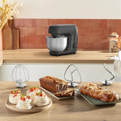 Кухонна машина Tefal Bake Essential 800Вт, чаша-метал, корпус-метал/пластик, насадок-4, чорний (QB161H38) Кухонна машина Tefal Bake Essential 800Вт, чаша-метал, корпус-метал/пластик, насадок-4, чорний (QB161H38)