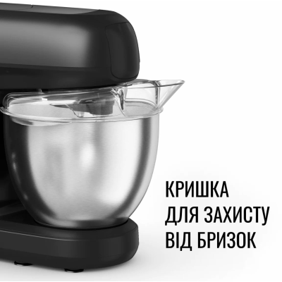 Кухонна машина Tefal Bake Partner 1100Вт, чаша-метал, корпус-пластик, насадок-8, чорний (QB525838) Кухонна машина Tefal Bake Partner 1100Вт, чаша-метал, корпус-пластик, насадок-8, чорний (QB525838)