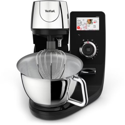 Кухонна машина Tefal I-Coach Touch, 1200Вт, чаша-метал, корпус-метал+пластик, дисплей, насадок-3, підкл. до смартфону, чорний (Q Кухонна машина Tefal I-Coach Touch, 1200Вт, чаша-метал, корпус-метал+пластик, дисплей, насадок-3, підкл. до смартфону, чорний (Q